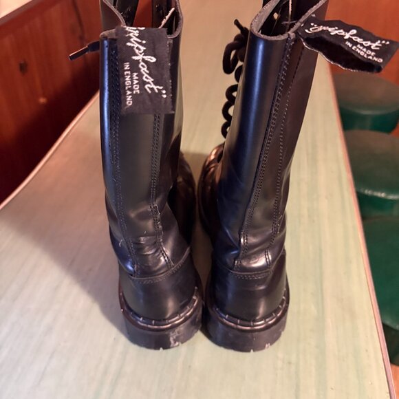 Mens Solovair Gripfast Black 14 Eye Steel Toe Capped Derby Boots UK 10 US 11 - Picture 5 of 14